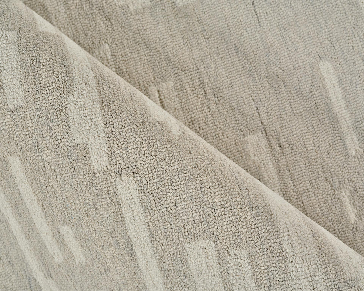 Exquisite Rugs Carmel Handmade Hand-tufted New Zealand Wool on Canvas 6860 Silver/Ivory 9' x 12' Area Rug