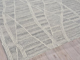 Exquisite Rugs Tangiers Handmade Hand-tufted New Zealand Wool on Canvas 6863 Gray/Ivory 10' x 14' Area Rug