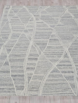 Exquisite Rugs Tangiers Handmade Hand-tufted New Zealand Wool on Canvas 6863 Gray/Ivory 10' x 14' Area Rug