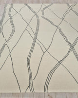 Exquisite Rugs Tangiers Handmade Hand-tufted New Zealand Wool on Canvas 6861 Ivory/Black 8' x 10' Area Rug