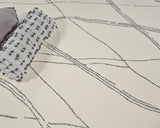 Exquisite Rugs Tangiers Handmade Hand-tufted New Zealand Wool on Canvas 6861 Ivory/Black 8' x 10' Area Rug