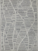 Exquisite Rugs Tangiers Handmade Hand-tufted New Zealand Wool on Canvas 6863 Gray/Ivory 9' x 12' Area Rug