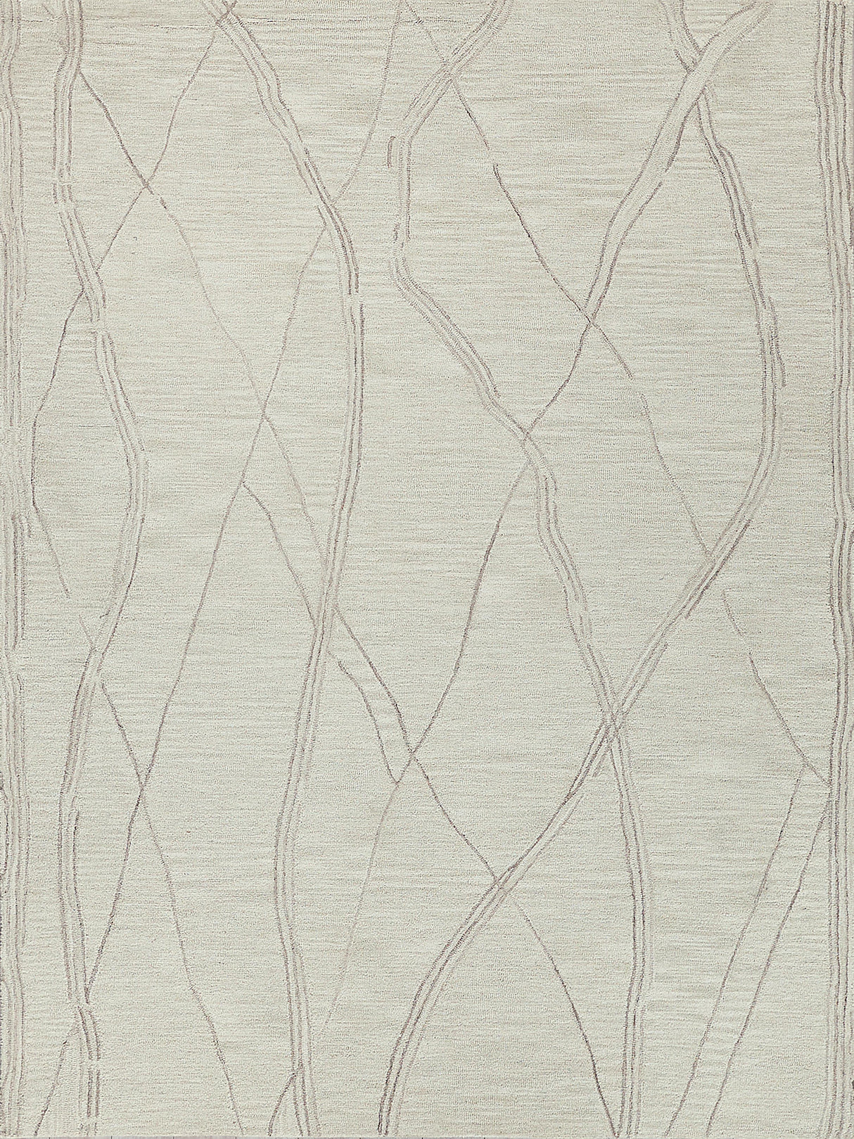 Exquisite Rugs Tangiers Handmade Hand-tufted New Zealand Wool on Canvas 6864 Ivory/Beige 5' x 8' Area Rug