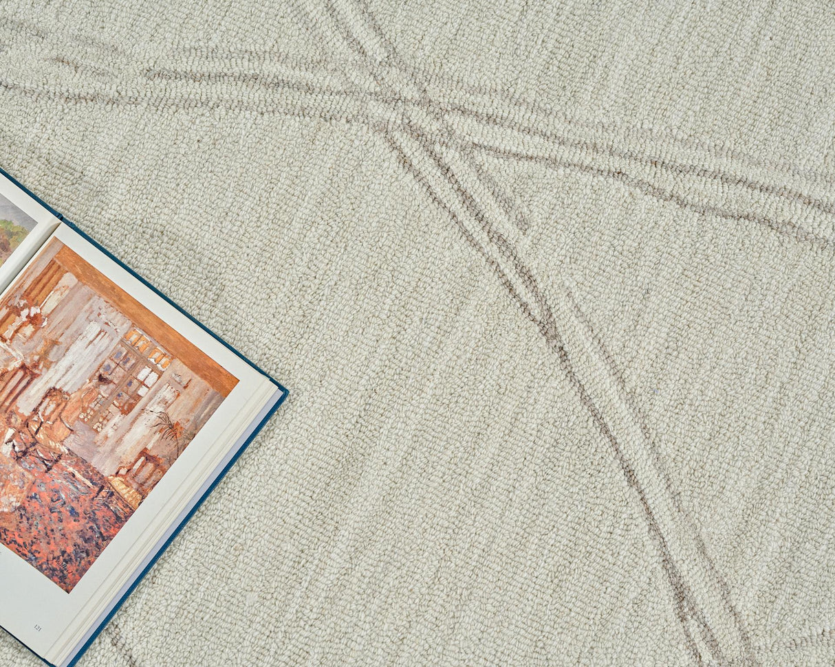 Exquisite Rugs Tangiers Handmade Hand-tufted New Zealand Wool on Canvas 6864 Ivory/Beige 8' x 5' Area Rug