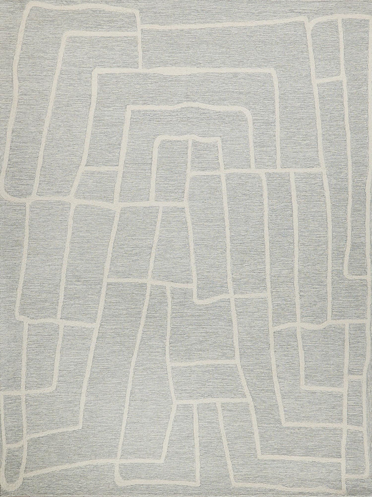 Exquisite Rugs Tangiers Handmade Hand-tufted New Zealand Wool on Canvas 6872 Blue/Ivory 6' x 9' Area Rug