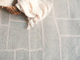 Exquisite Rugs Tangiers Handmade Hand-tufted New Zealand Wool on Canvas 6872 Blue/Ivory 9' x 6' Area Rug