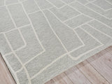 Exquisite Rugs Tangiers Handmade Hand-tufted New Zealand Wool on Canvas 6872 Blue/Ivory 9' x 6' Area Rug