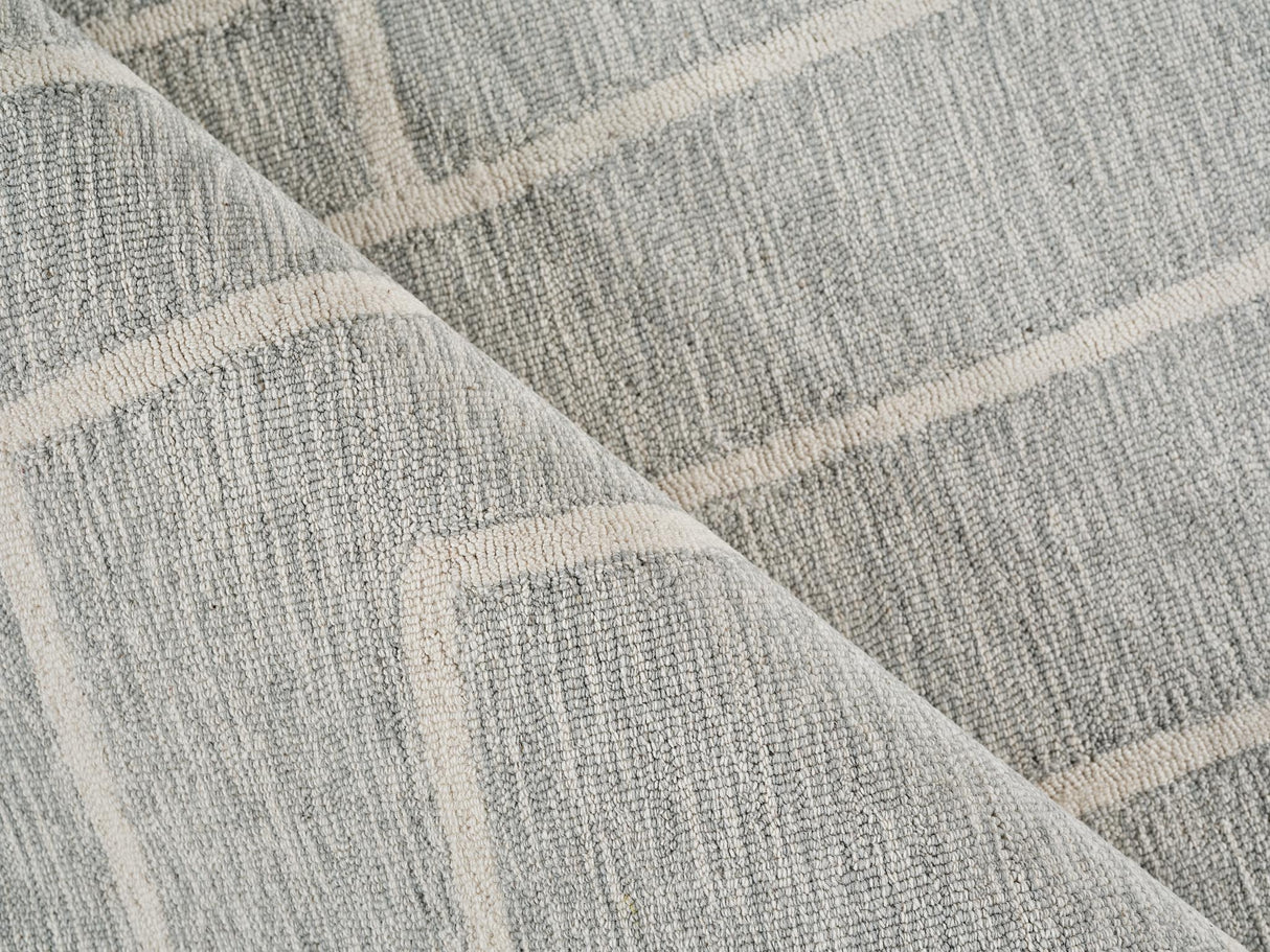 Exquisite Rugs Tangiers Handmade Hand-tufted New Zealand Wool on Canvas 6872 Blue/Ivory 9' x 6' Area Rug