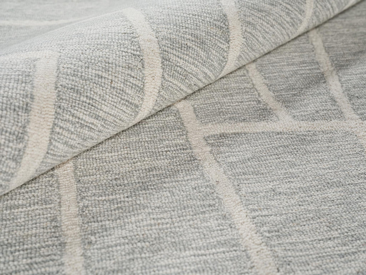 Exquisite Rugs Tangiers Handmade Hand-tufted New Zealand Wool on Canvas 6872 Blue/Ivory 9' x 6' Area Rug