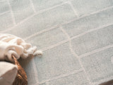Exquisite Rugs Tangiers Handmade Hand-tufted New Zealand Wool on Canvas 6872 Blue/Ivory 9' x 6' Area Rug