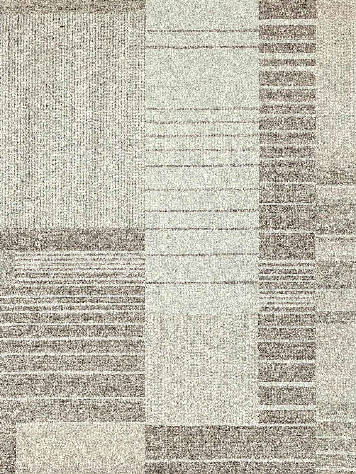 Exquisite Rugs Castine Handmade Hand-tufted New Zealand Wool on Canvas 6873 Beige/Ivory 5' x 8' Area Rug