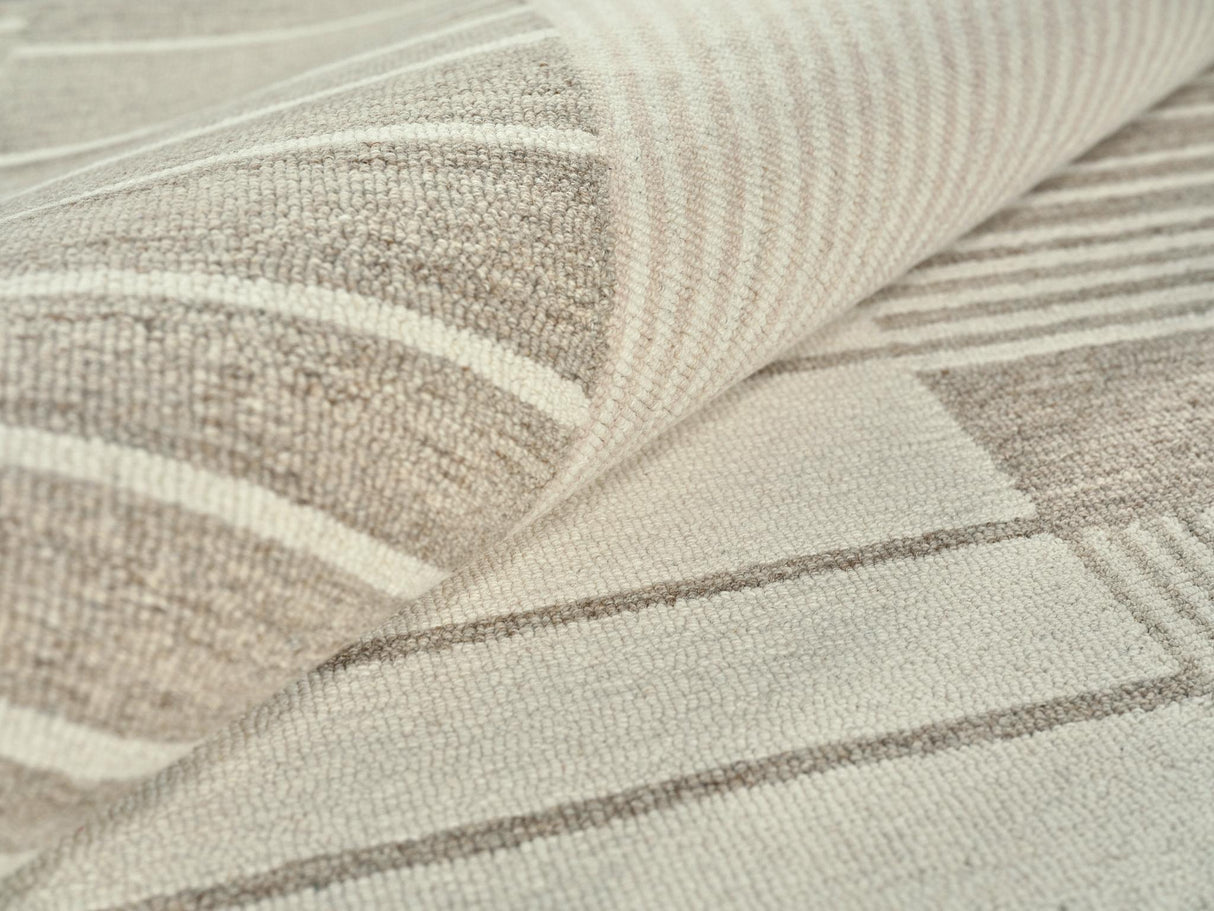 Exquisite Rugs Castine Handmade Hand-tufted New Zealand Wool on Canvas 6873 Beige/Ivory 10' x 8' Area Rug