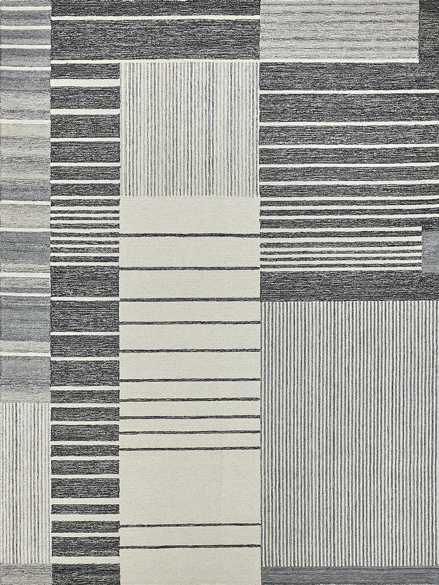 Exquisite Rugs Castine Handmade Hand-tufted New Zealand Wool on Canvas 6874 Gray/Ivory 6' x 9' Area Rug