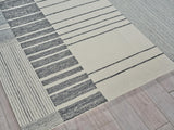 Exquisite Rugs Castine Handmade Hand-tufted New Zealand Wool on Canvas 6874 Gray/Ivory 9' x 6' Area Rug