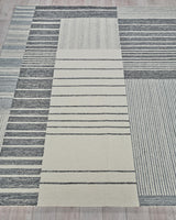 Exquisite Rugs Castine Handmade Hand-tufted New Zealand Wool on Canvas 6874 Gray/Ivory 9' x 6' Area Rug