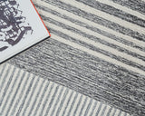Exquisite Rugs Castine Handmade Hand-tufted New Zealand Wool on Canvas 6874 Gray/Ivory 9' x 6' Area Rug