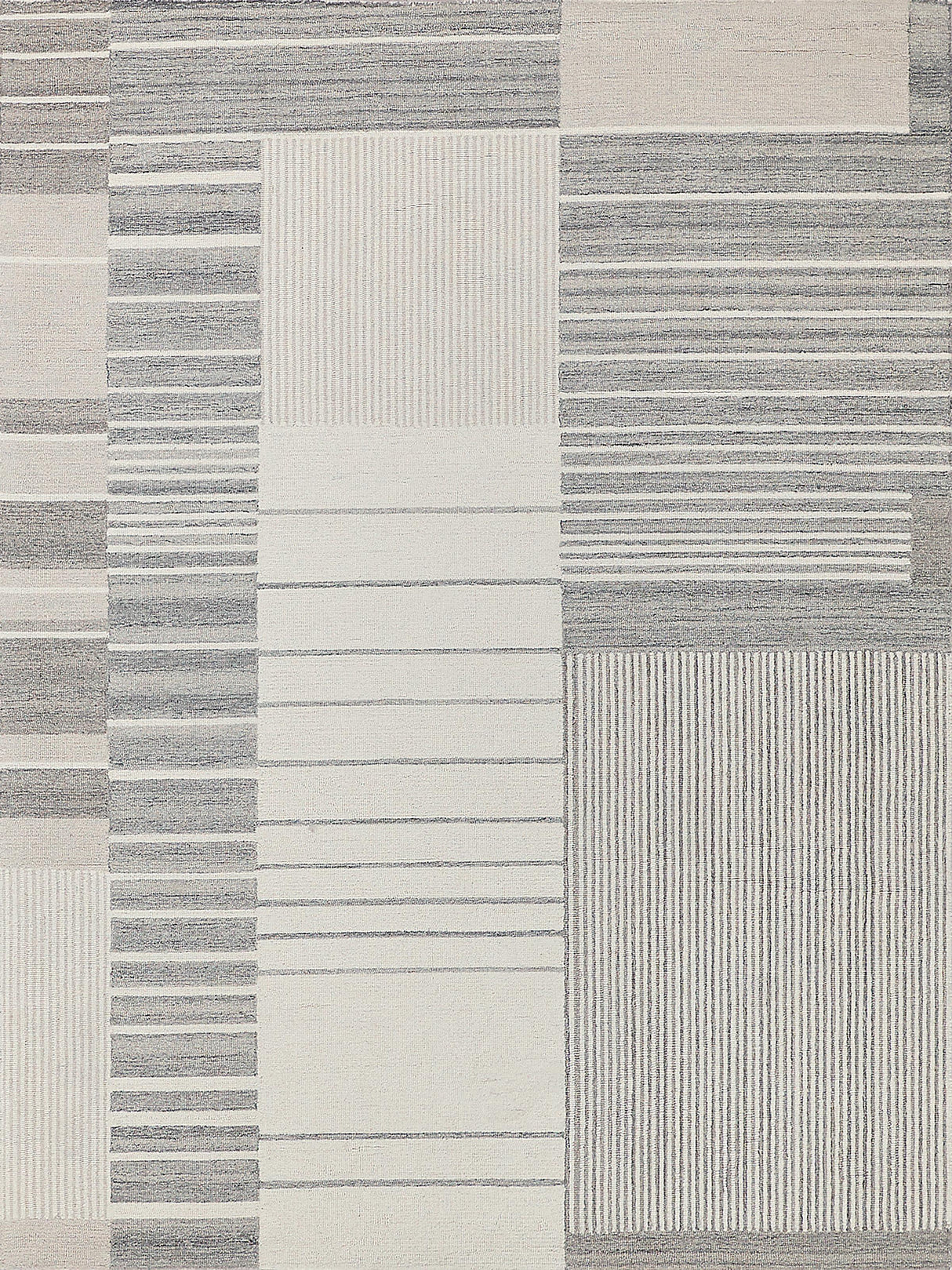 Exquisite Rugs Castine Handmade Hand-tufted New Zealand Wool on Canvas 6875 Silver/Ivory 12' x 15' Area Rug