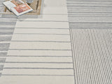 Exquisite Rugs Castine Handmade Hand-tufted New Zealand Wool on Canvas 6875 Silver/Ivory 12' x 15' Area Rug