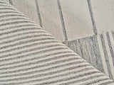 Exquisite Rugs Castine Handmade Hand-tufted New Zealand Wool on Canvas 6875 Silver/Ivory 14' x 18' Area Rug