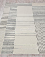 Exquisite Rugs Castine Handmade Hand-tufted New Zealand Wool on Canvas 6875 Silver/Ivory 6' x 9' Area Rug