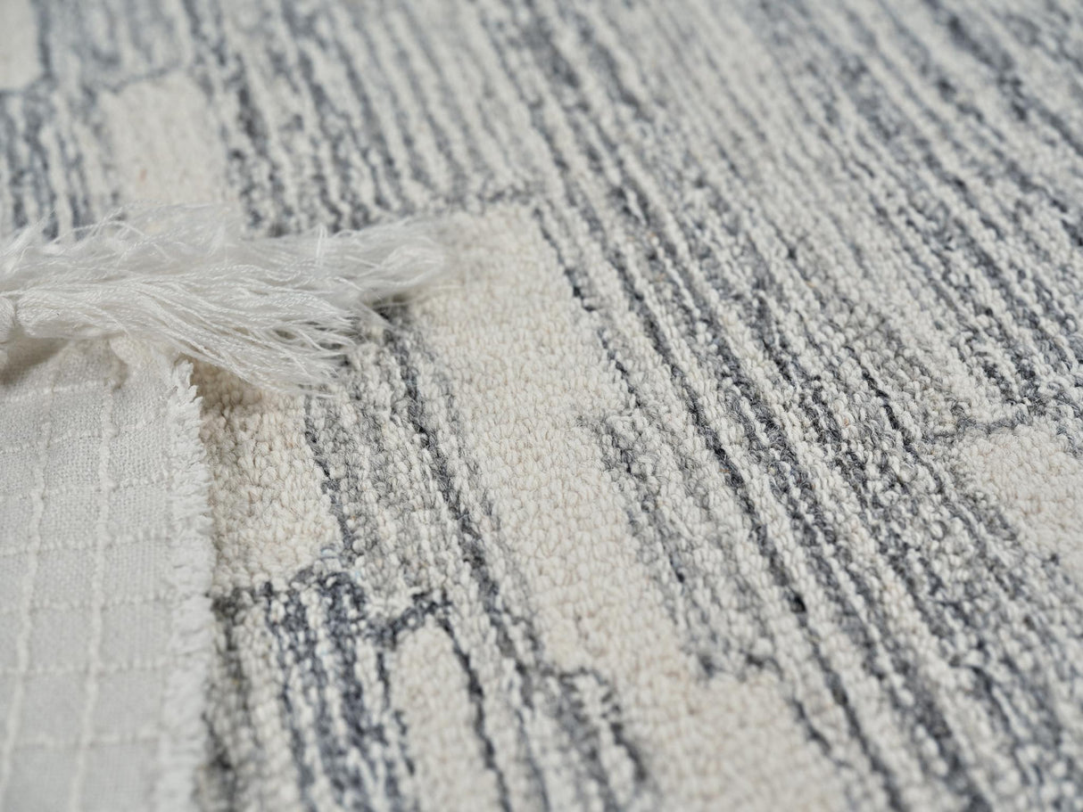 Exquisite Rugs Carmel Handmade Hand-tufted New Zealand Wool on Canvas 6877 Natural Gray/Ivory 6' x 9' Area Rug