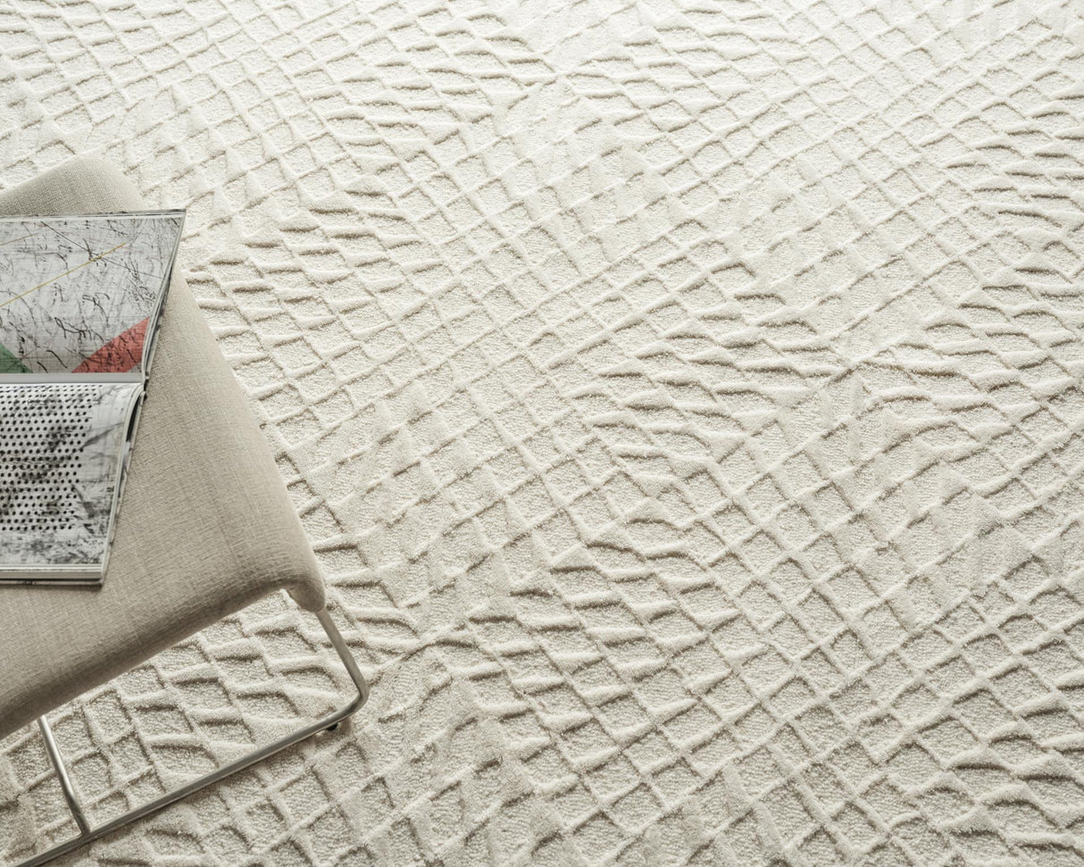 Exquisite Rugs Sandro Handmade Hand-tufted New Zealand Wool on Canvas 7149 Ivory 6' x 9' Area Rug