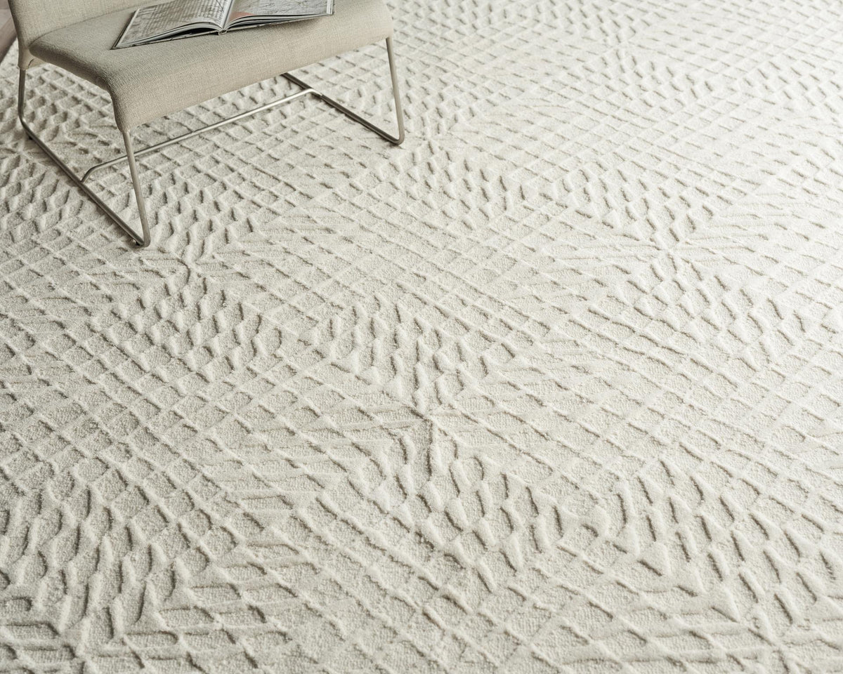Exquisite Rugs Sandro Handmade Hand-tufted New Zealand Wool on Canvas 7149 Ivory 9' x 12' Area Rug