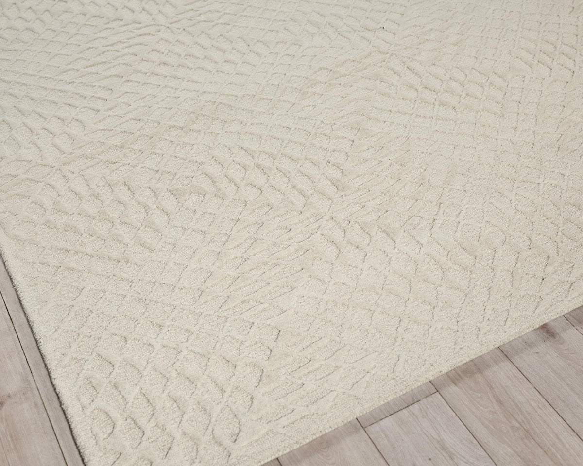 Exquisite Rugs Sandro Handmade Hand-tufted New Zealand Wool on Canvas 7149 Ivory 9' x 12' Area Rug