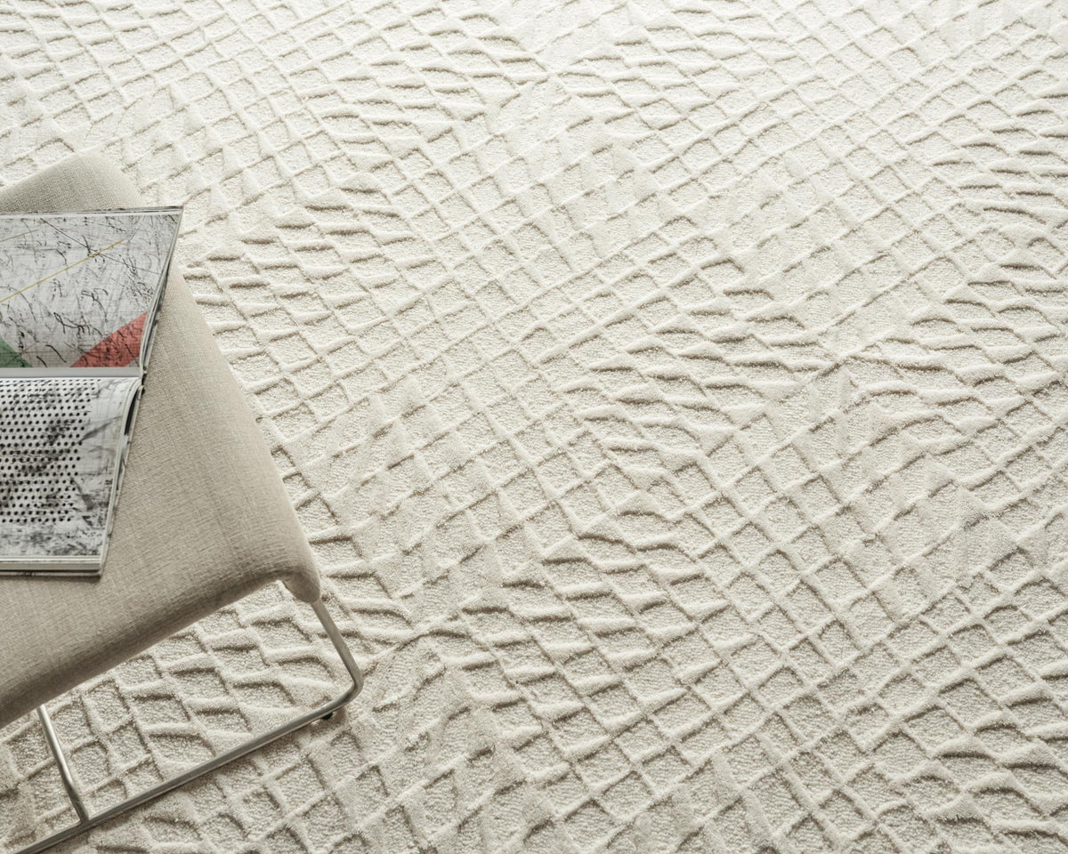 Exquisite Rugs Sandro Handmade Hand-tufted New Zealand Wool on Canvas 7149 Ivory 9' x 12' Area Rug