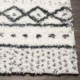 Surya Deluxe Shag DXS-2319 Charcoal Cream 2' x 3' Rug
