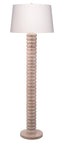 Jamie Young Abacus Mango Wood 1-Light Floor Lamp with Polyester Linen Shade