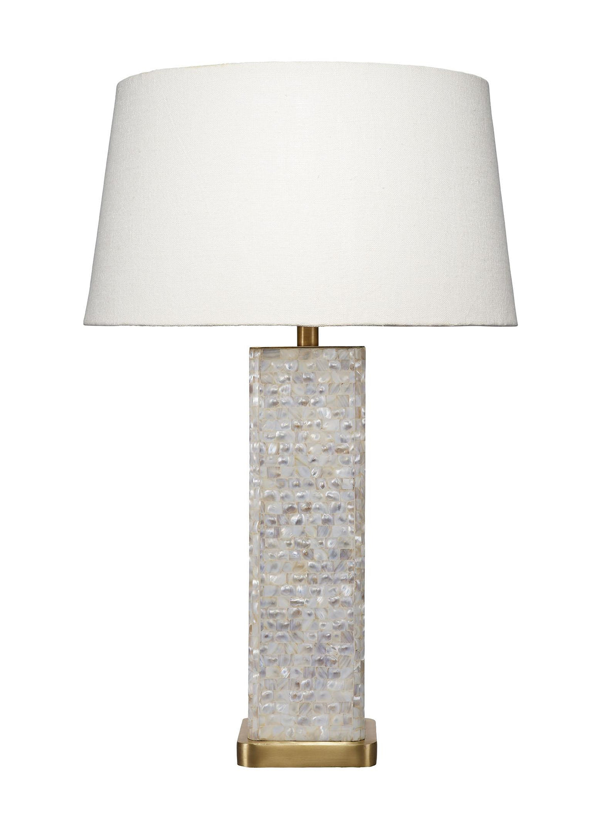 Jamie Young Preston Mother of Pearl Table Lamp with Linen Shade