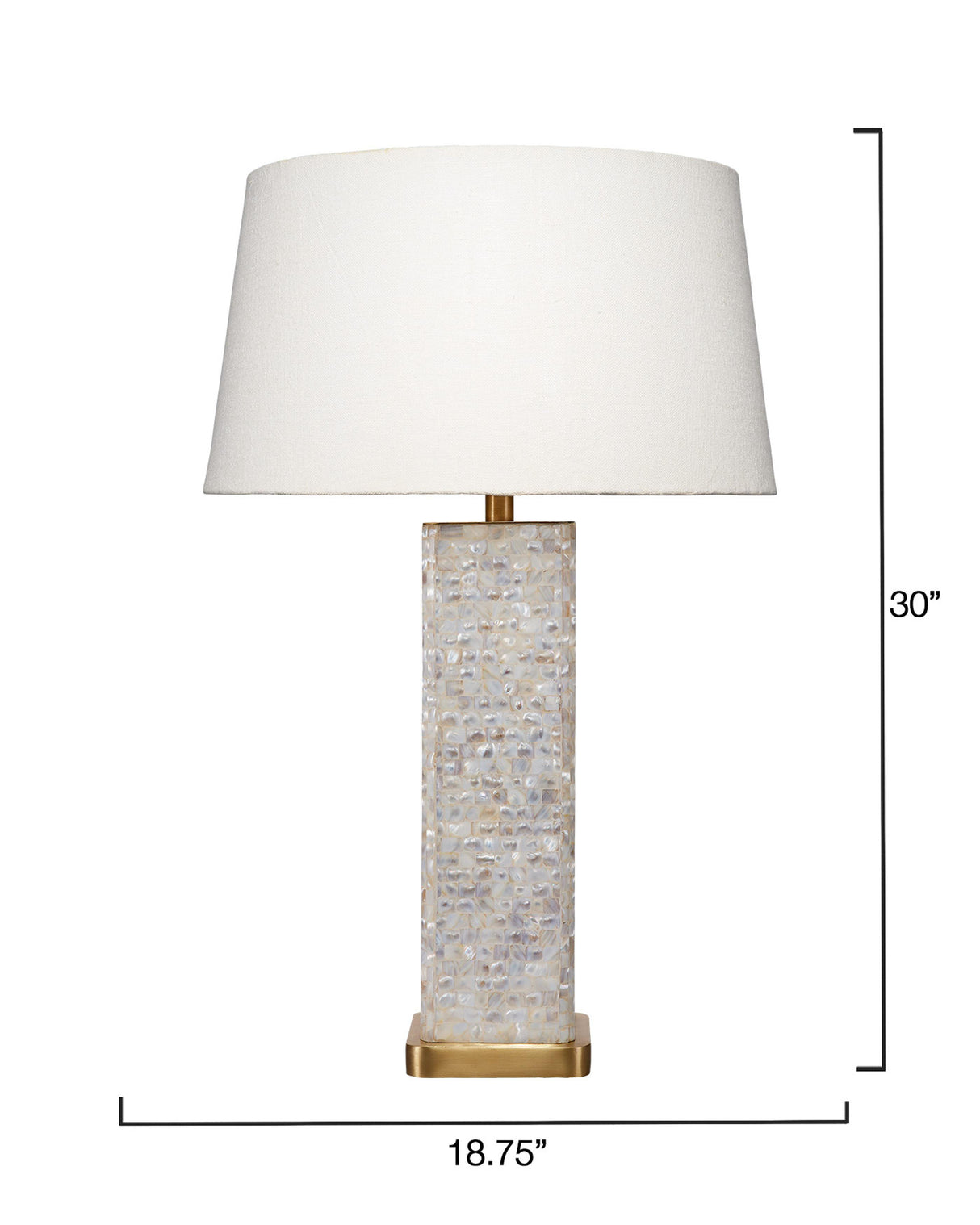 Jamie Young Preston Mother of Pearl Table Lamp with Linen Shade
