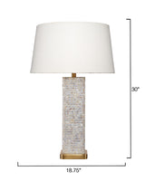 Jamie Young Preston Mother of Pearl Table Lamp with Linen Shade
