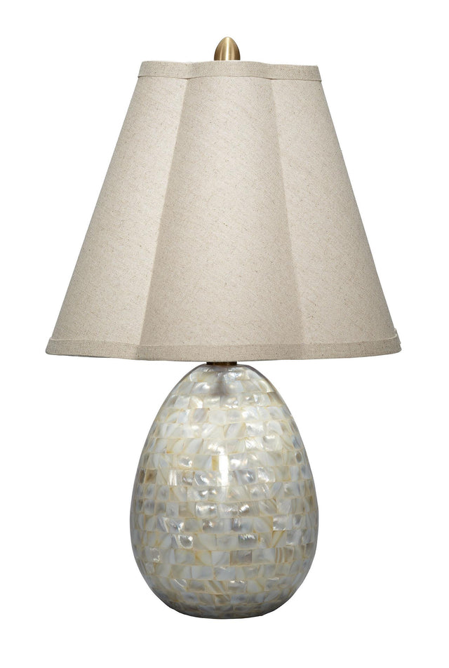Jamie Young Capsule Mother of Pearl Table Lamp with Linen Shade