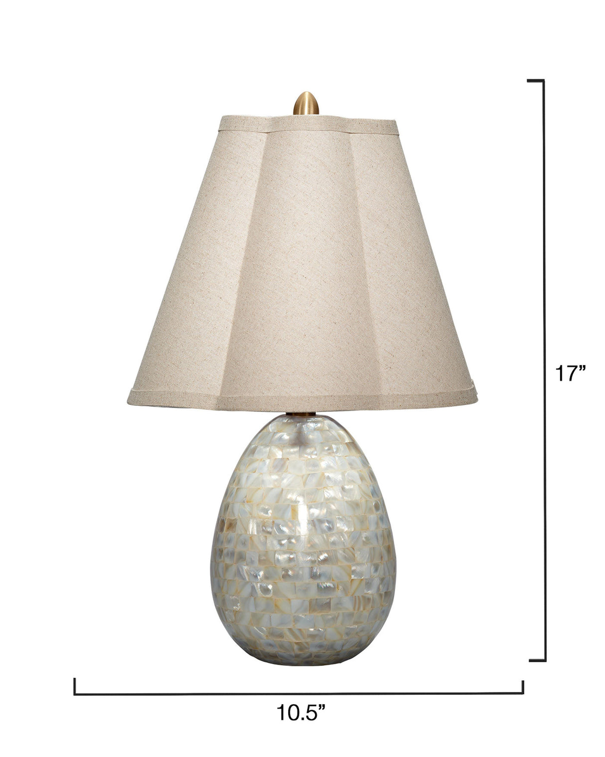 Jamie Young Capsule Mother of Pearl Table Lamp with Linen Shade