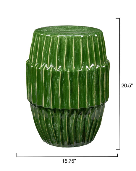 Jamie Young Algae Ceramic Indoor/Outdoor Side Table, Green