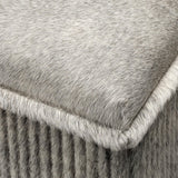 Jamie Young Easton Hide Ottoman, Grey