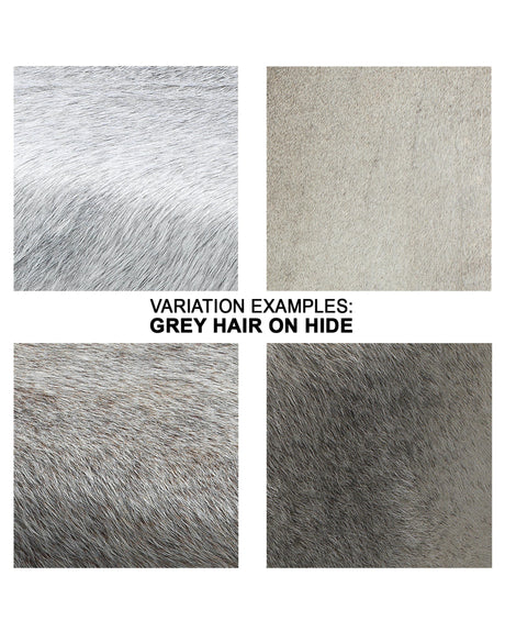 Jamie Young Easton Hide Ottoman, Grey