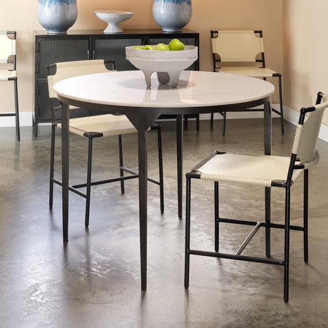 Jamie Young Dante Marble and Metal Dining Table