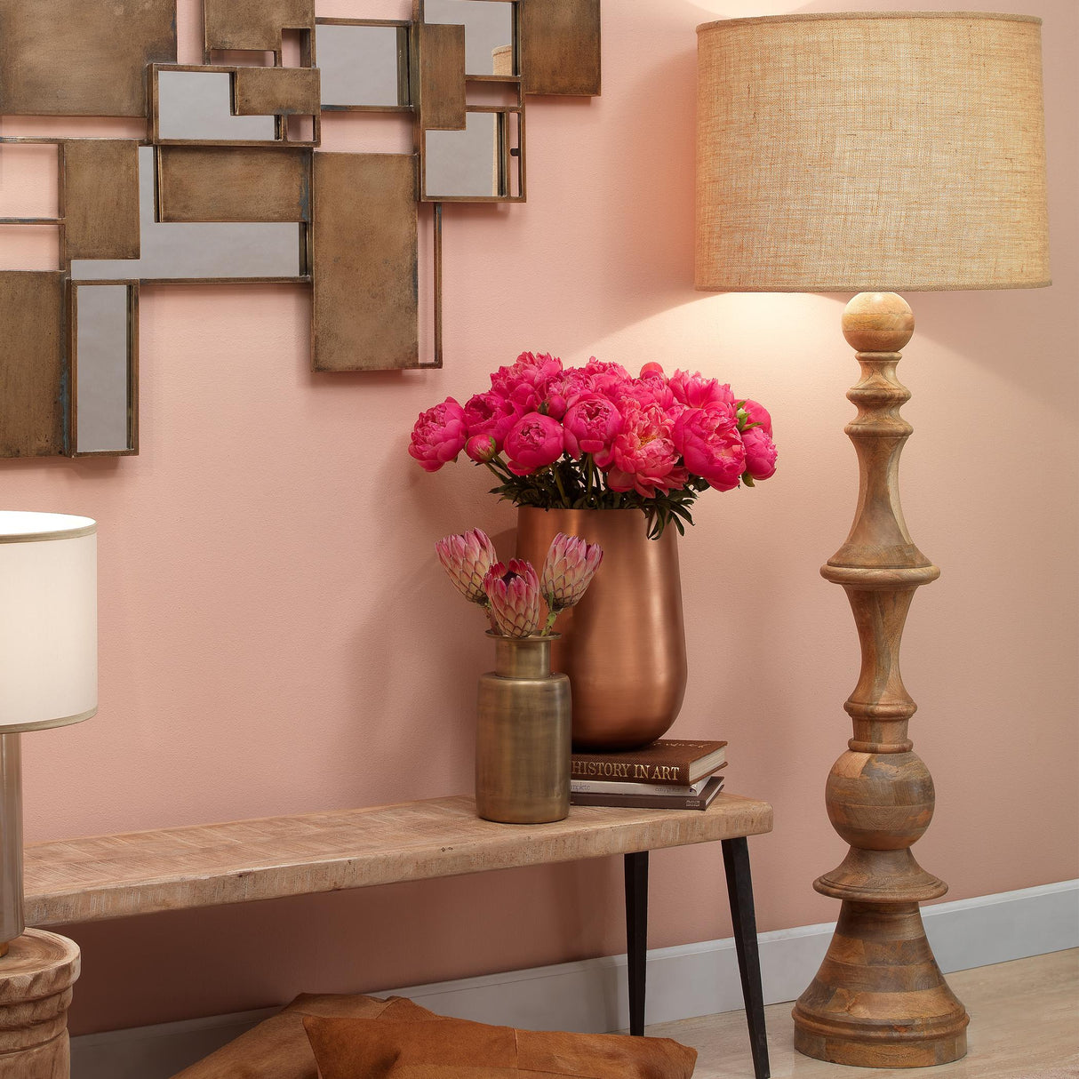 Jamie Young Budapest Wood 1-Light Floor Lamp