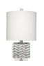 Jamie Young Garbo Mother of Pearl Table Lamp with Linen Shade, Grey