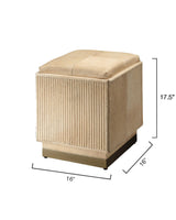 Jamie Young Easton Hide Ottoman, Tan