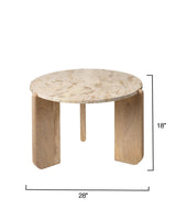 Jamie Young Quarry Wood and Tendua Stone Coffee Table