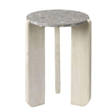 Jamie Young Quarry Wood and Terrazzo Stone Side Table