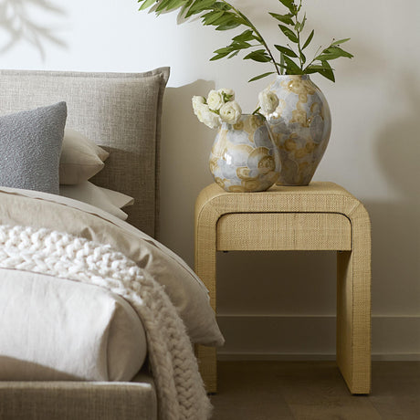Jamie Young Montecito 1-Drawer Raffia Side Table