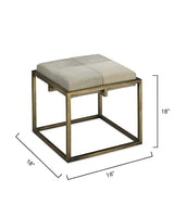 Jamie Young Shelby Hide Stool, White