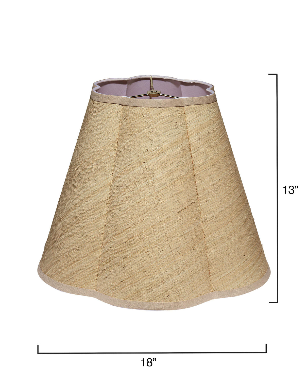 Jamie Young Scalloped Raffia Lamp Shade, Large