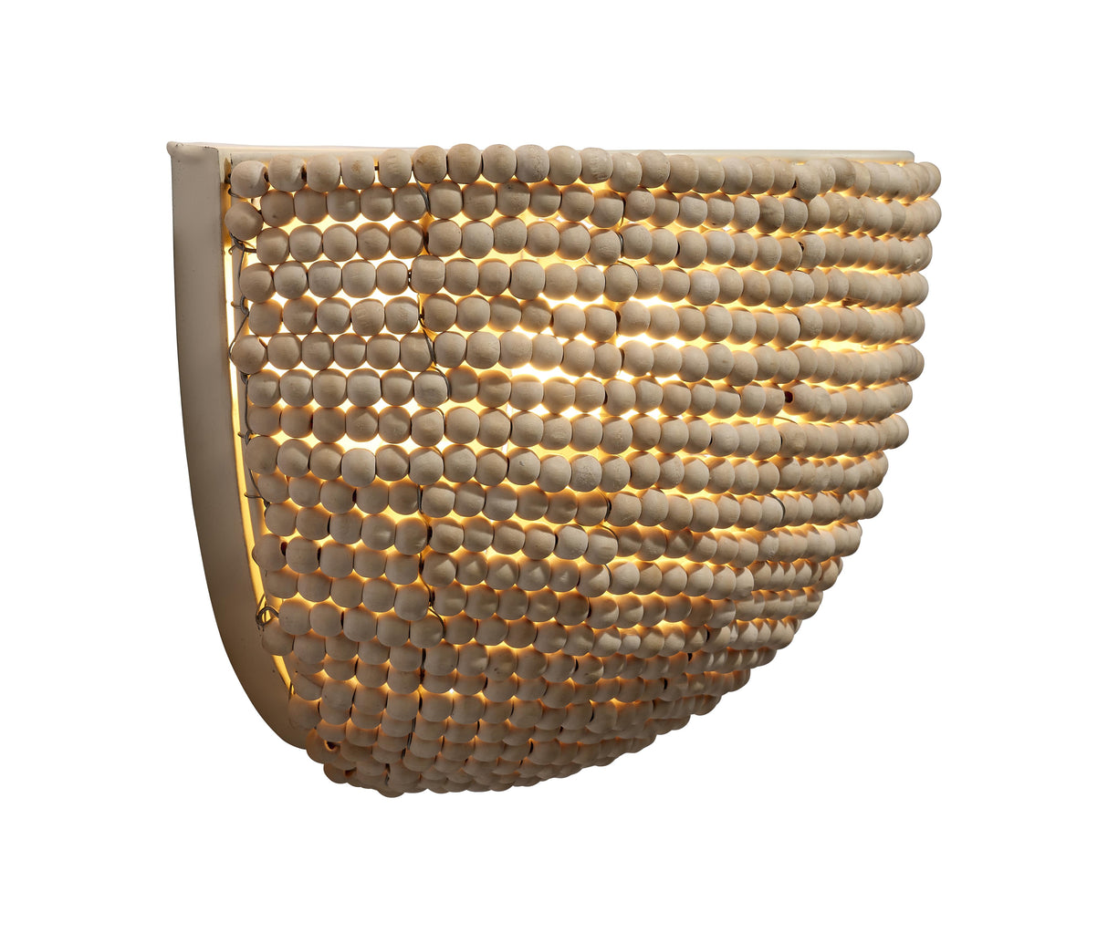 Jamie Young Barnacle 1-Light Beaded Demi Lune Wall Sconce