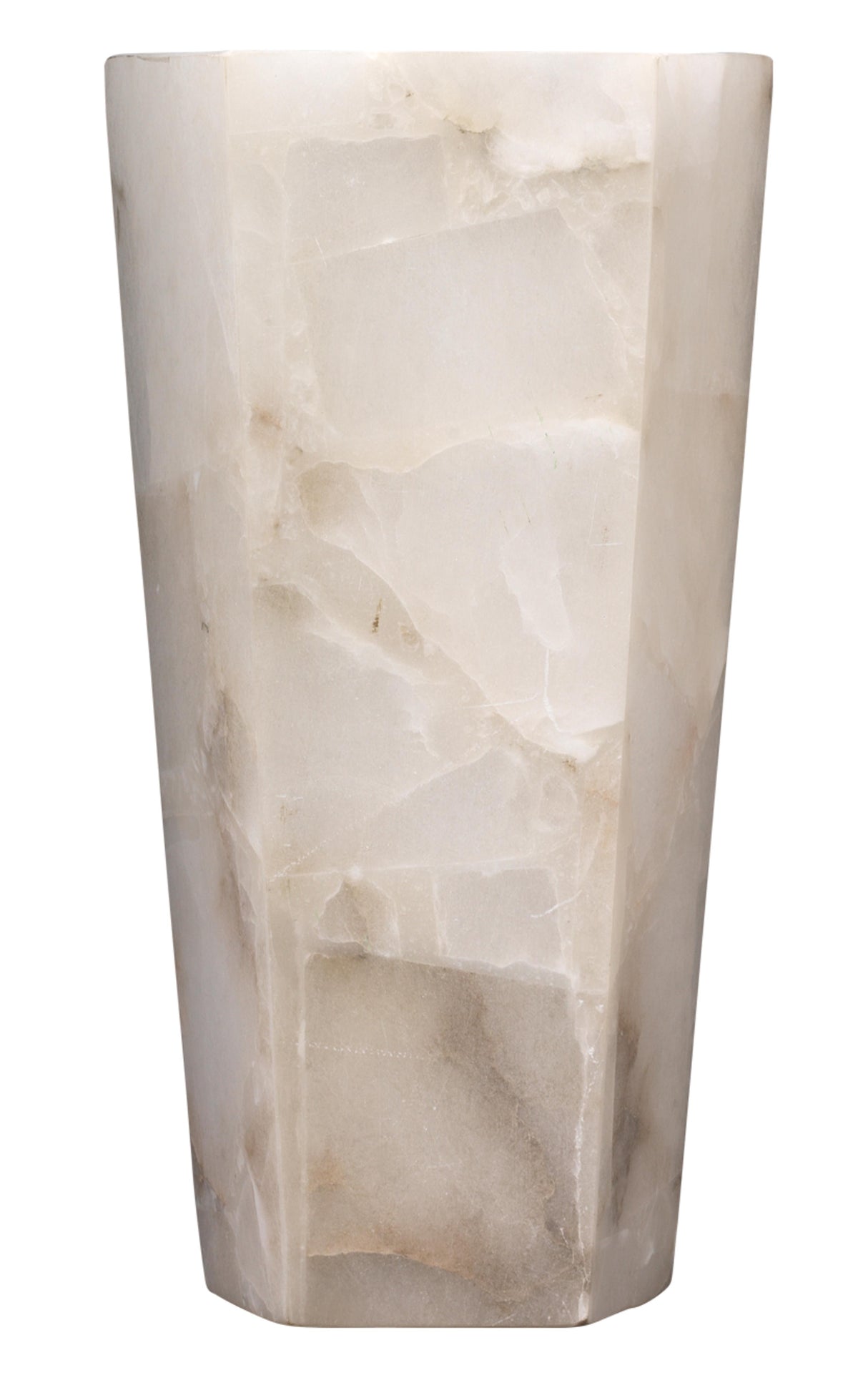 Jamie Young Borealis Tall Hexagon 1-Light Wall Alabaster Sconce